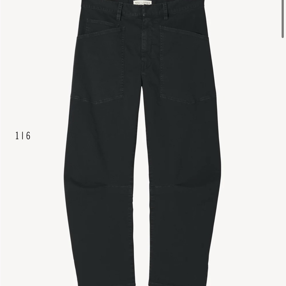 Nili Lotan Shon Carbon Bow Leg Pant 2 - Picture 9 of 9